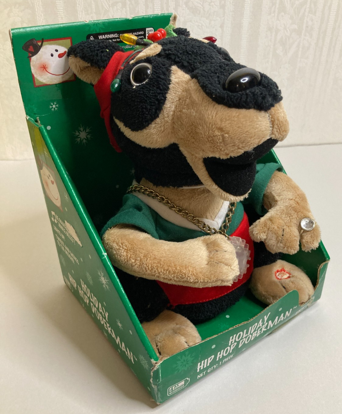 Gemmy Holiday Hip Hop Doberman Dog Animated Figure 17809 – VTG Works Partially Gemmy Holiday Hip Hop Doberman Dog Animated Figure 17809 – VTG Works Partially