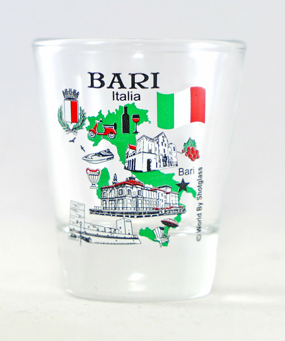 BARI ITALY GREAT ITALIAN CITIES COLLECTION SHOT GLASS SHOTGLASS