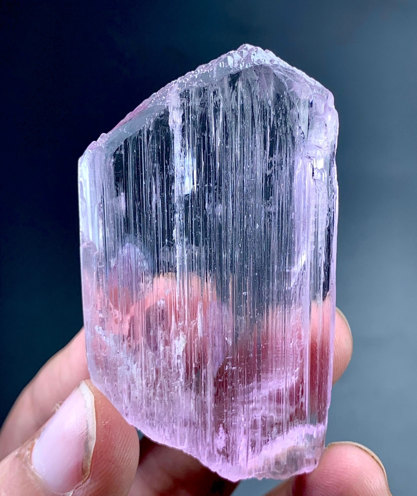 Transparent Pink Kunzite Crystal Specimen From Afghanistan - 226 Carat