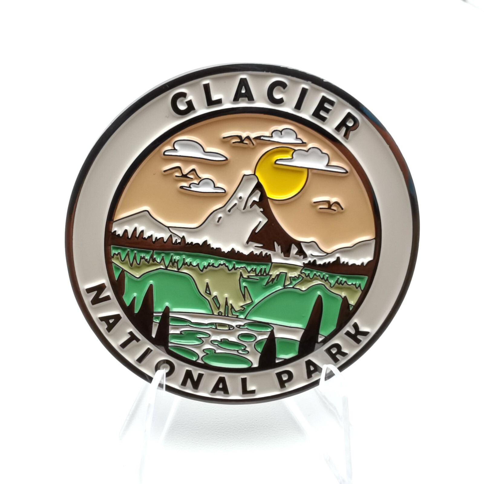 Cre8Travel Glacier National Park Collectible Magnet - Enamel Finish, 52mm NEW