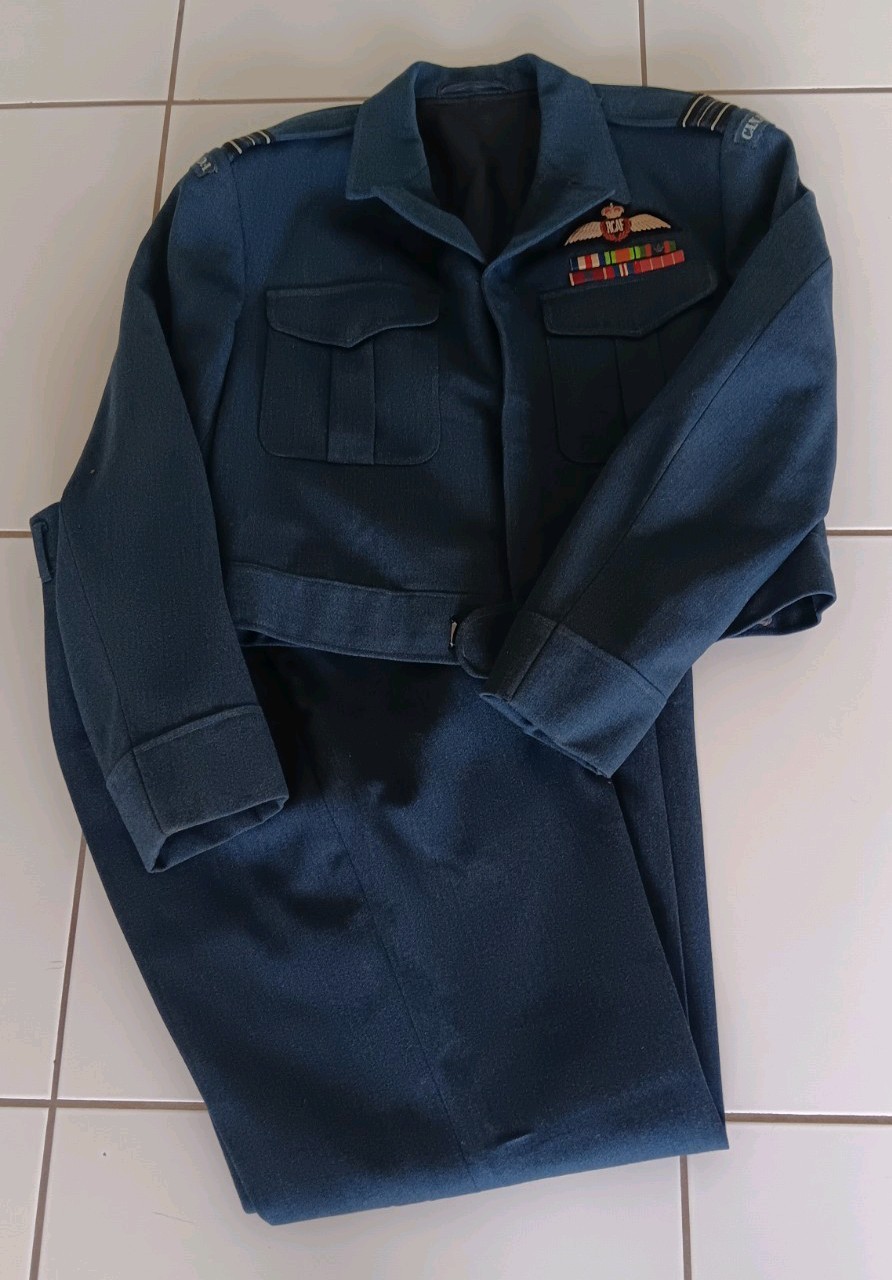 Vintage Canadian RCAF Pilot Uniform Blue Wool Dress Jacket & Pants Vintage Canadian RCAF Pilot Uniform Blue Wool Dress Jacket & Pants