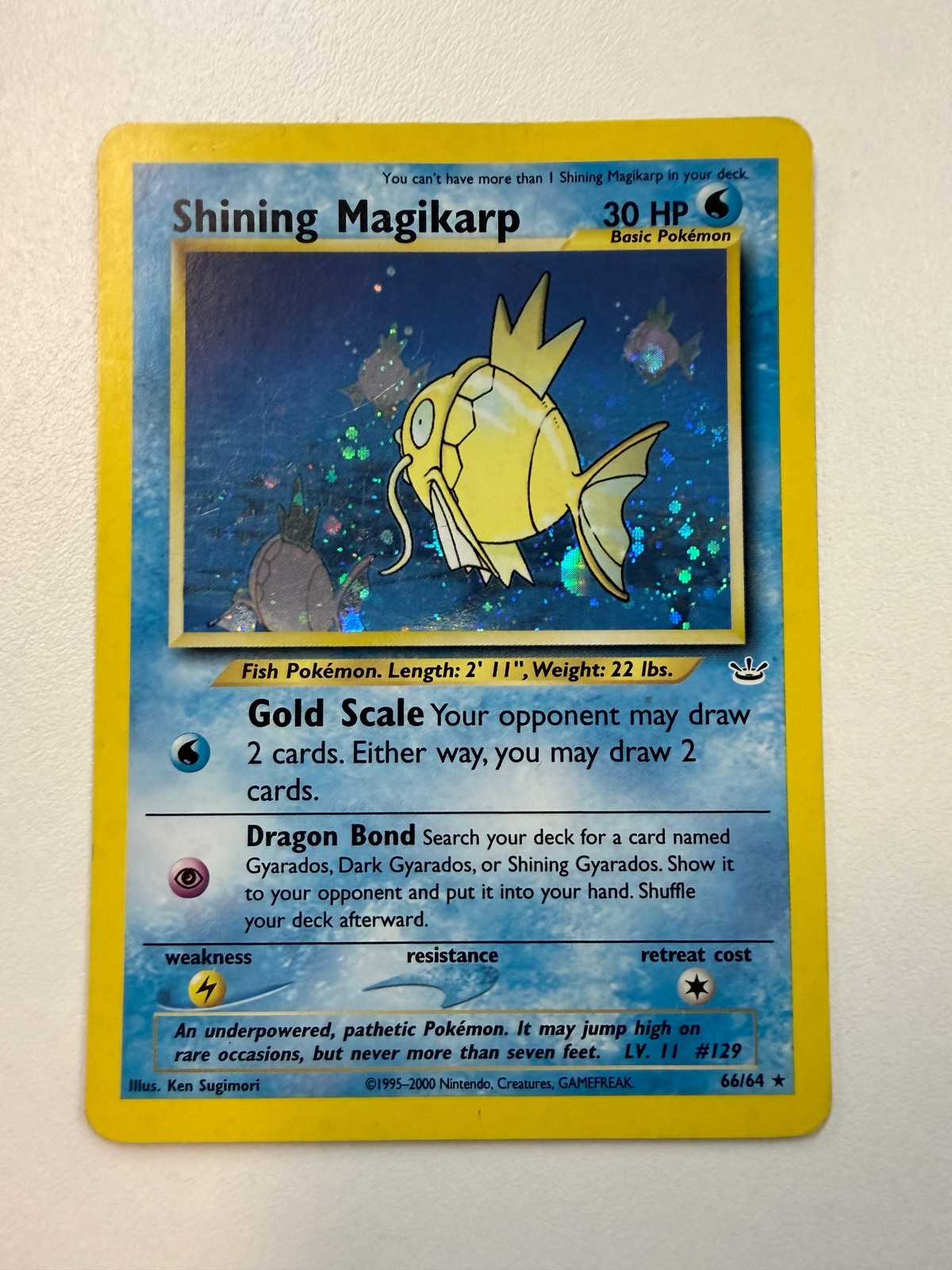 Pokémon TCG Shining Magikarp 66/64 Neo Revelation Holo Rare L@@K