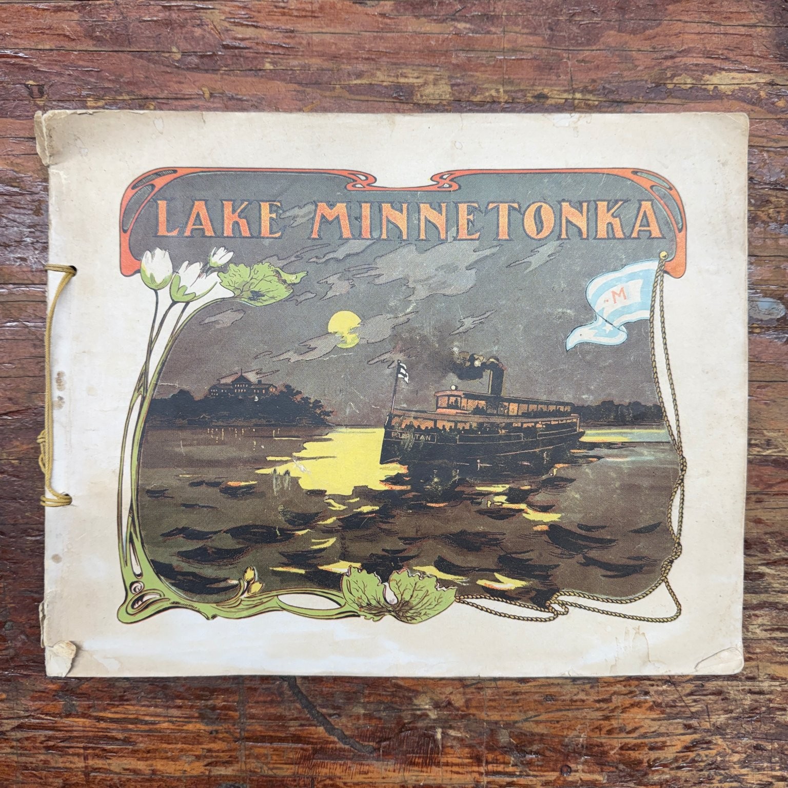 1905 Lake Minnetonka Souvenir Booklet Minnesota Steamboat Art Nouveau History