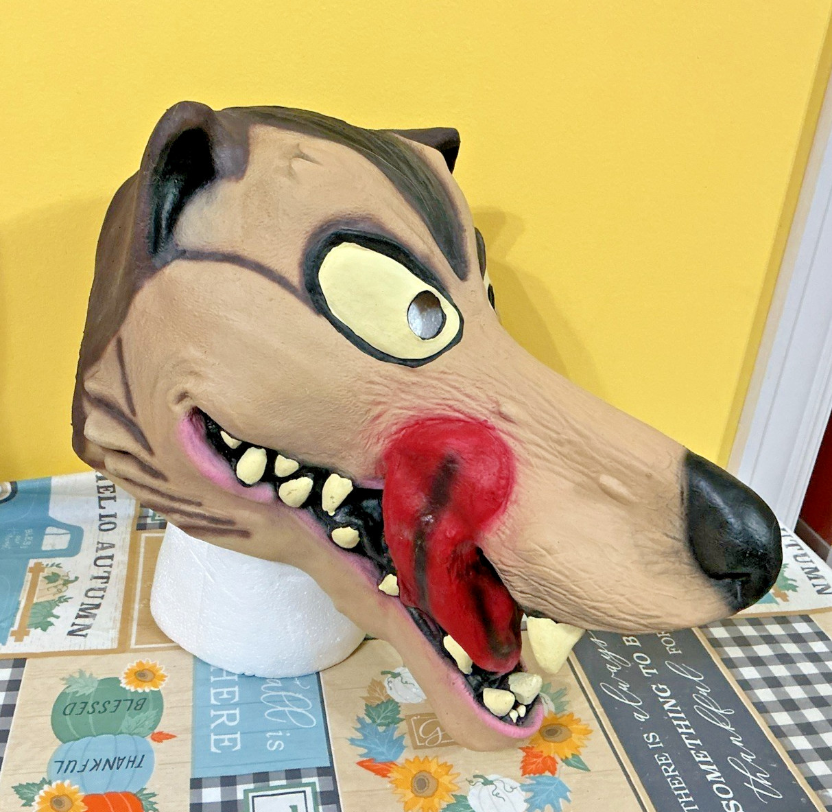 Vintage Fright Asylum Big Bad Wolf Latex Mask Halloween Disguise 2000