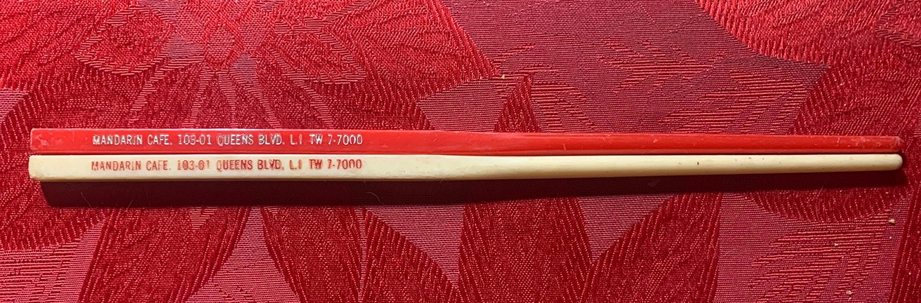 Vintage 1960's Forest Hills Queens NY Chinese Restaurant Chop Stcks