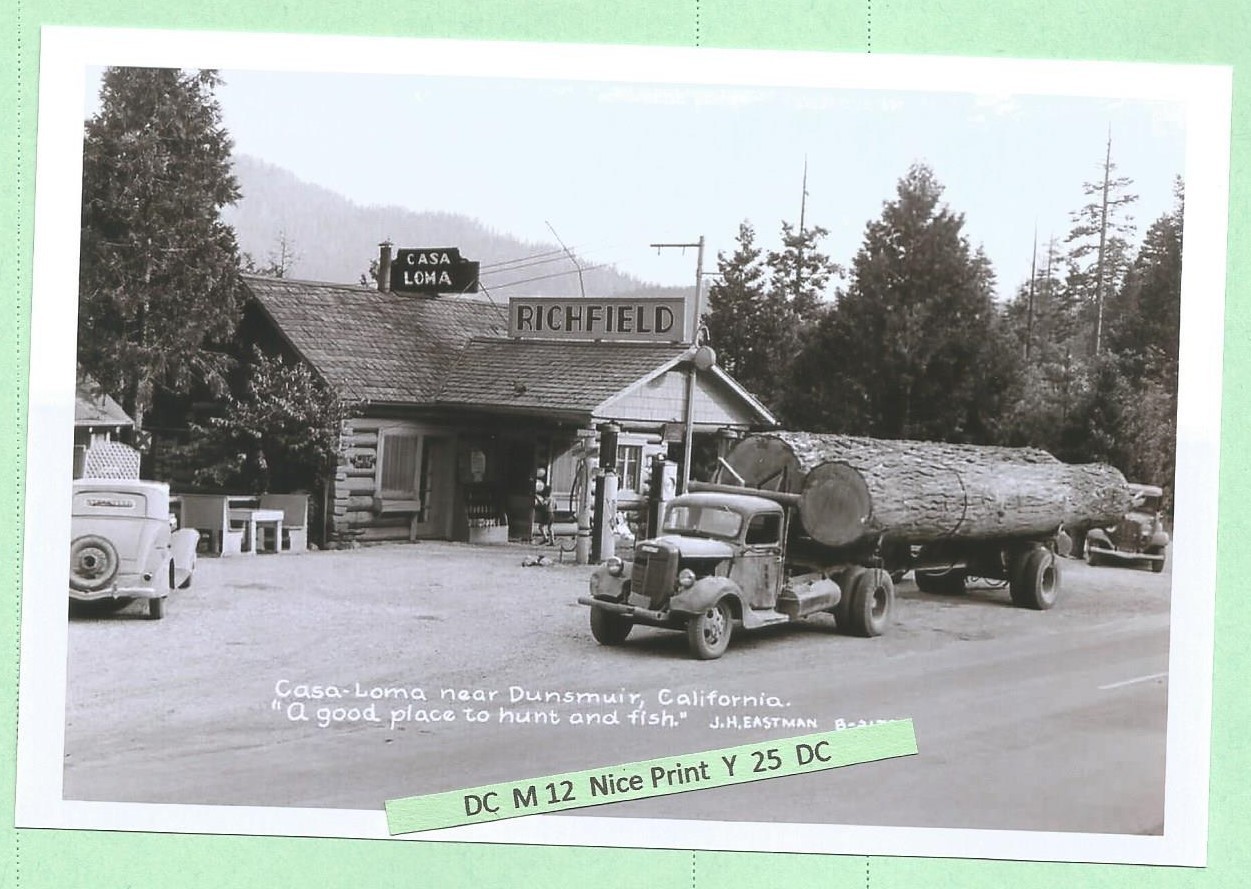 Found PHOTO of Old ARCO Richfield Oil Gas Station & Logging Truck Dunsmuir Calif Found PHOTO of Old ARCO Richfield Oil Gas Station & Logging Truck Dunsmuir Calif