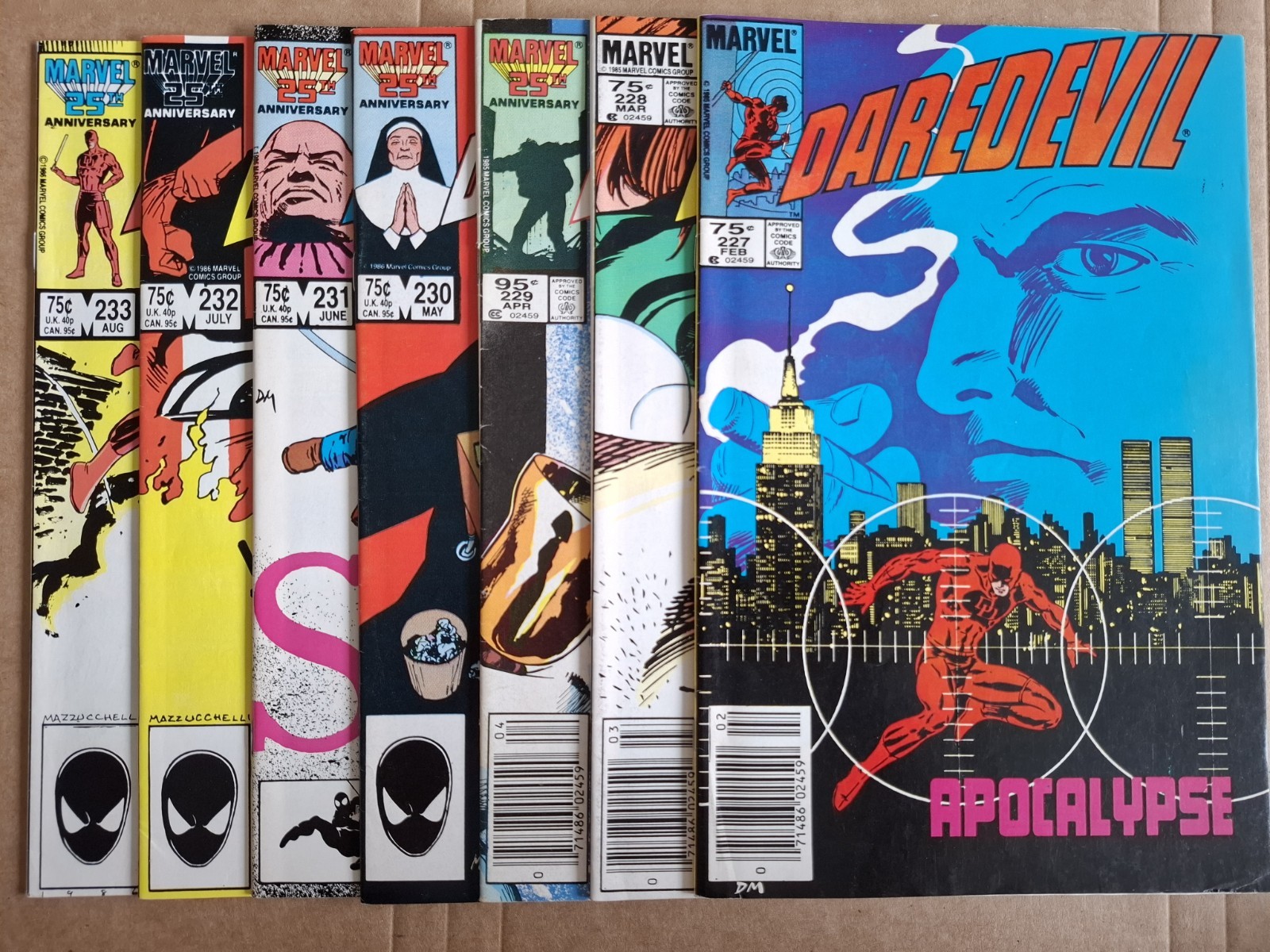 DAREDEVIL 227-233 Complete Frank Miller Dave Mazzuchelli BORN AGAIN LOT of 7 (2)