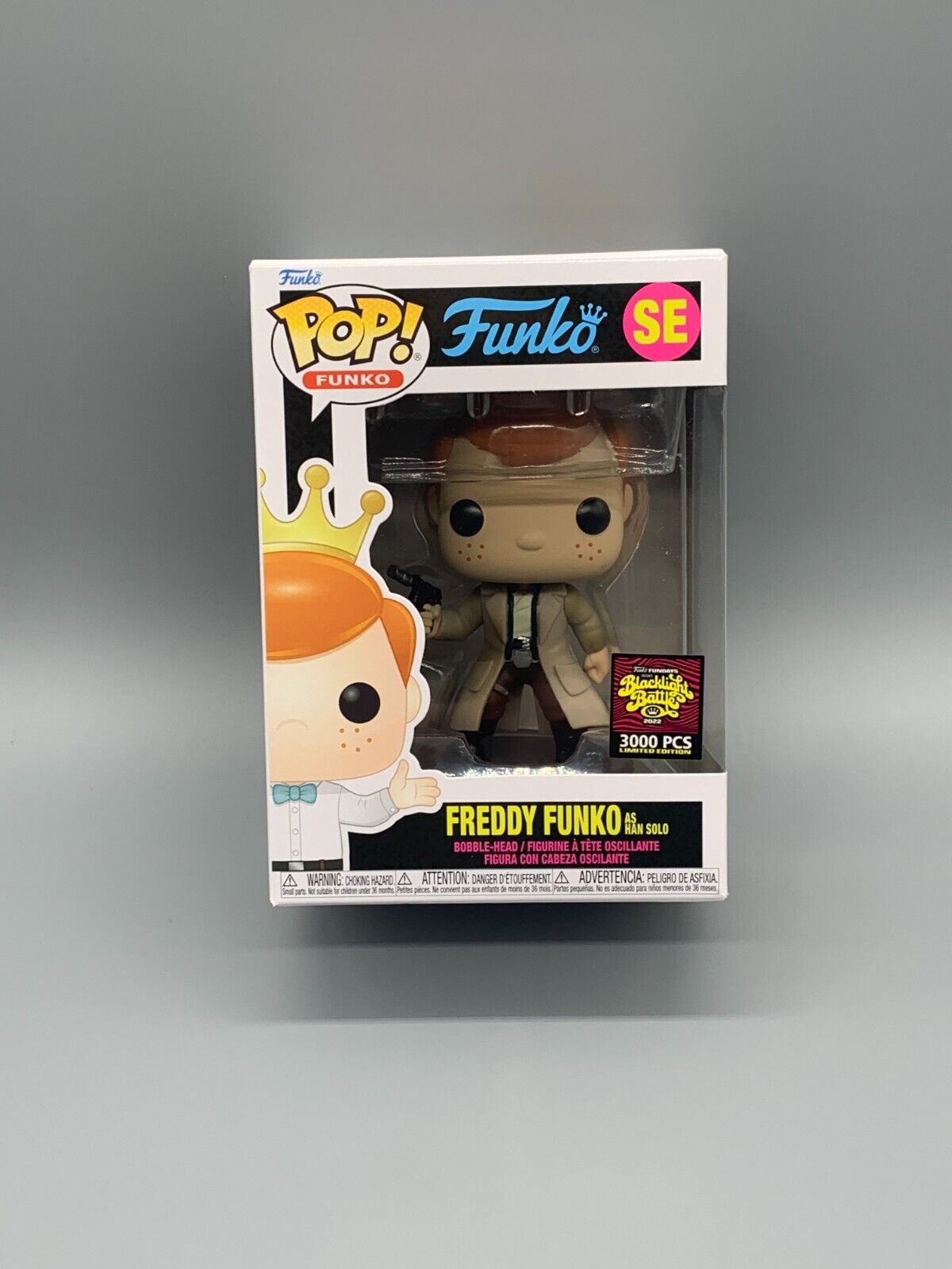 FUNKO POP FREDDY AS HAN SOLO STAR WARS *LE 3000* 2022 SDCC FUNDAYS EXCLUSIVE