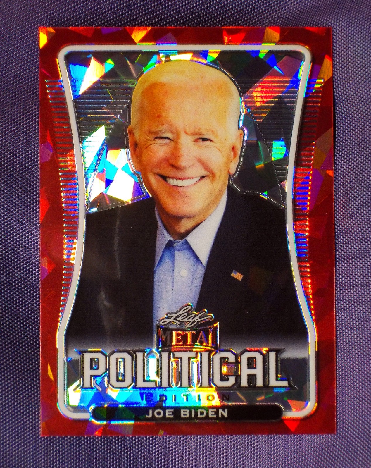 JOE BIDEN 2020 Limited Edition Leaf CRYSTAL ICE RED just 2 serial #'d exist 