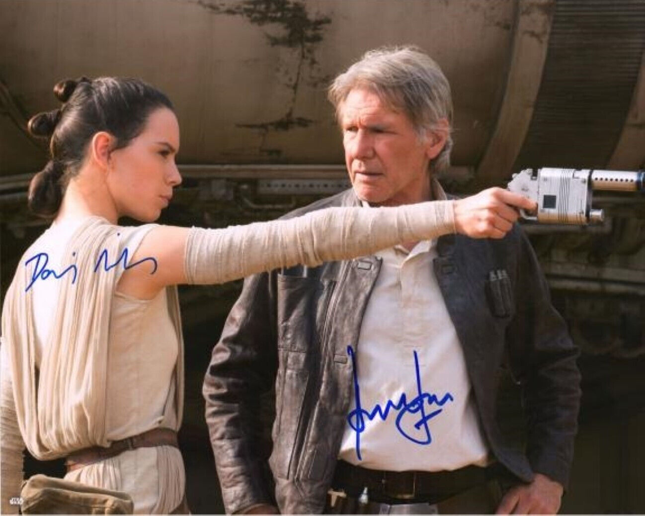 Star Wars Harrison Ford & Daisy Ridley 8.5x11 signed Photo Reprint