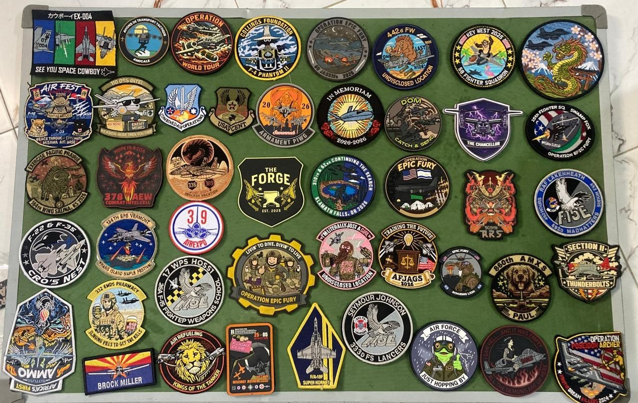 Rare USAF Military Tactical Morale Patches Fighterjet Flight Squadron Airforce