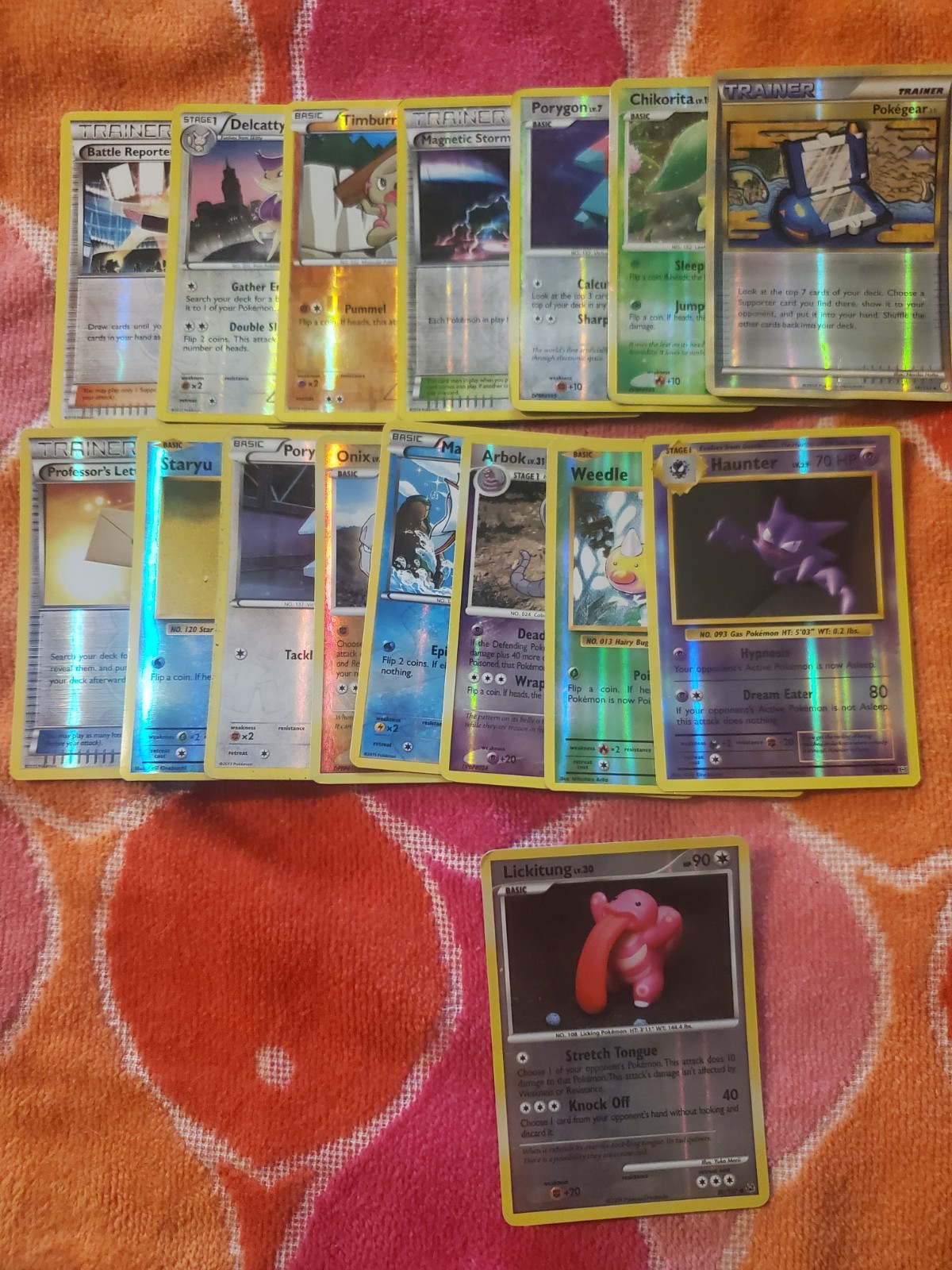 16 Pokemon Card Lot All Reverse holo various conditions all used nice condition 