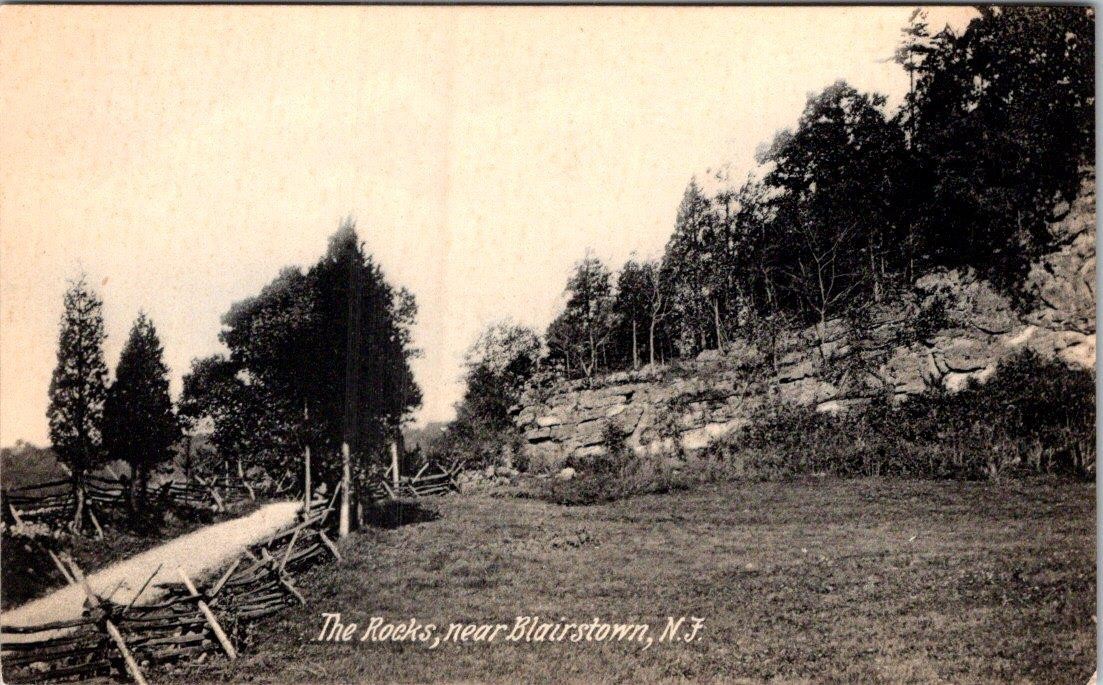 1907-10's THE ROCKS near BLAIRSTOWN NEW JERSEY NJ ANTIQUE POSTCARD