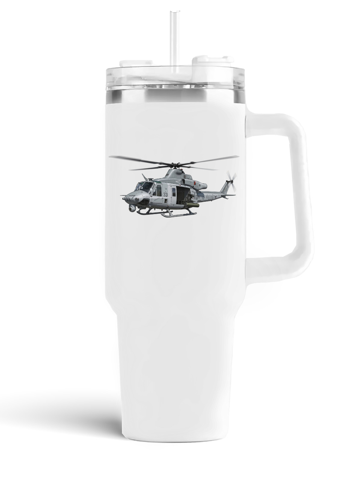 Bell UH-1Y Venom Stainless Steel Quencher Tumbler 40oz. Bell UH-1Y Venom Stainless Steel Quencher Tumbler 40oz.