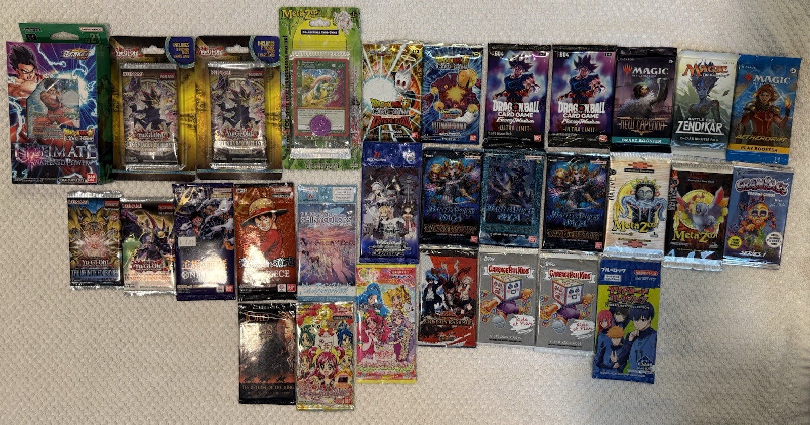 Sealed Anime, Cartoon, Movie and More Packs/Starter Deck Lot of 30