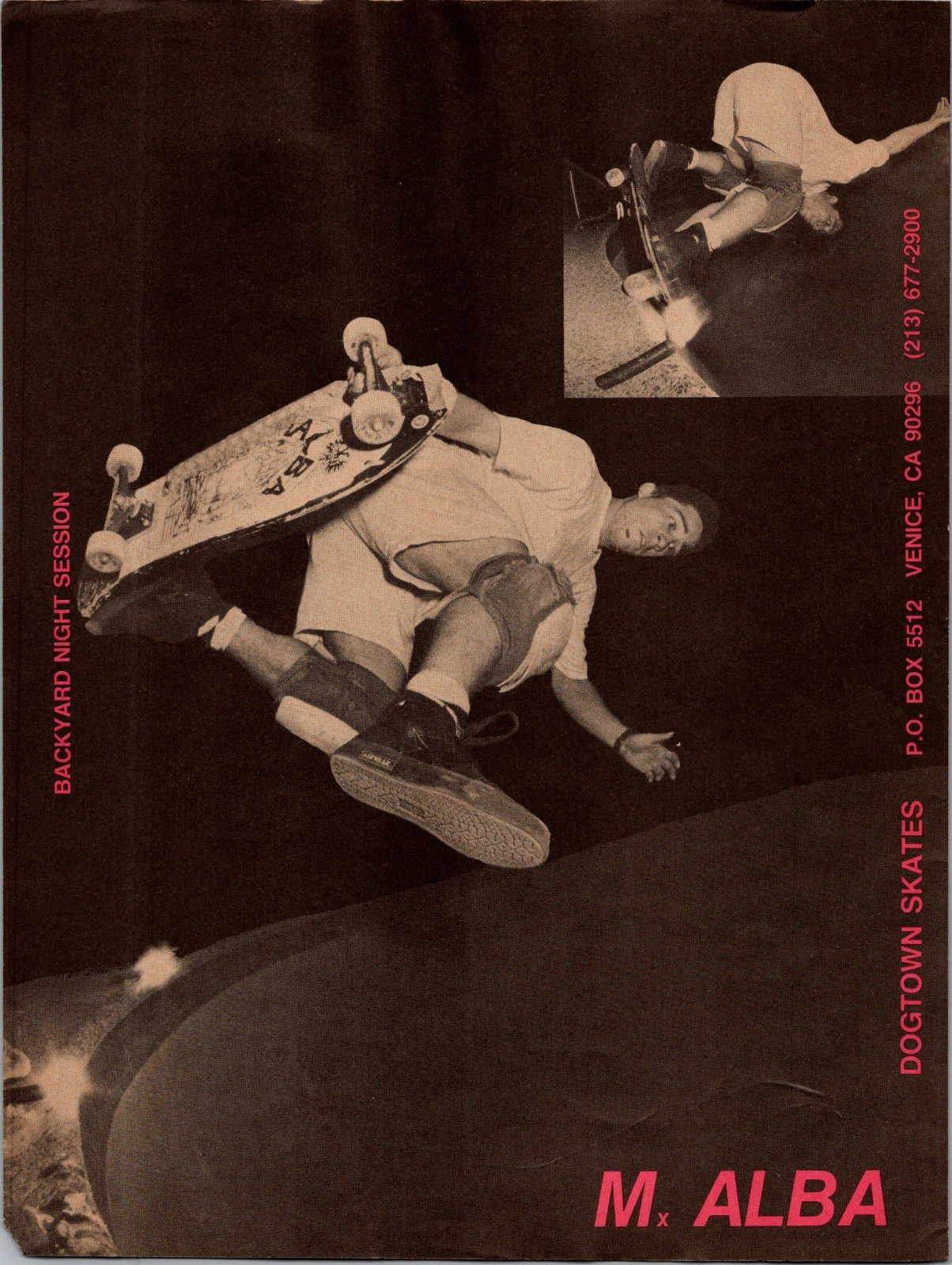 1988 MALBA Print Ad • Dogtown Skates Micke Alba  Skateboard 1980s KA.17