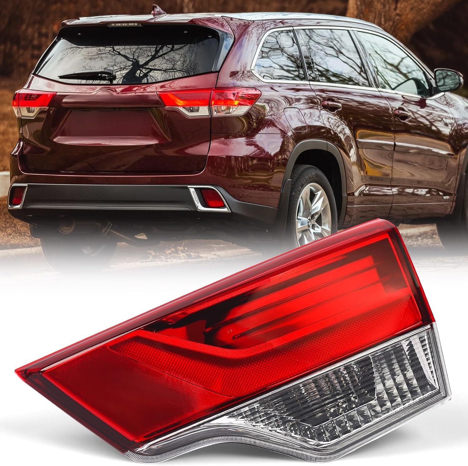 Huray Right Inner Tail Light for Toyota Highlander 2017-2019 | LED Taillight Lam