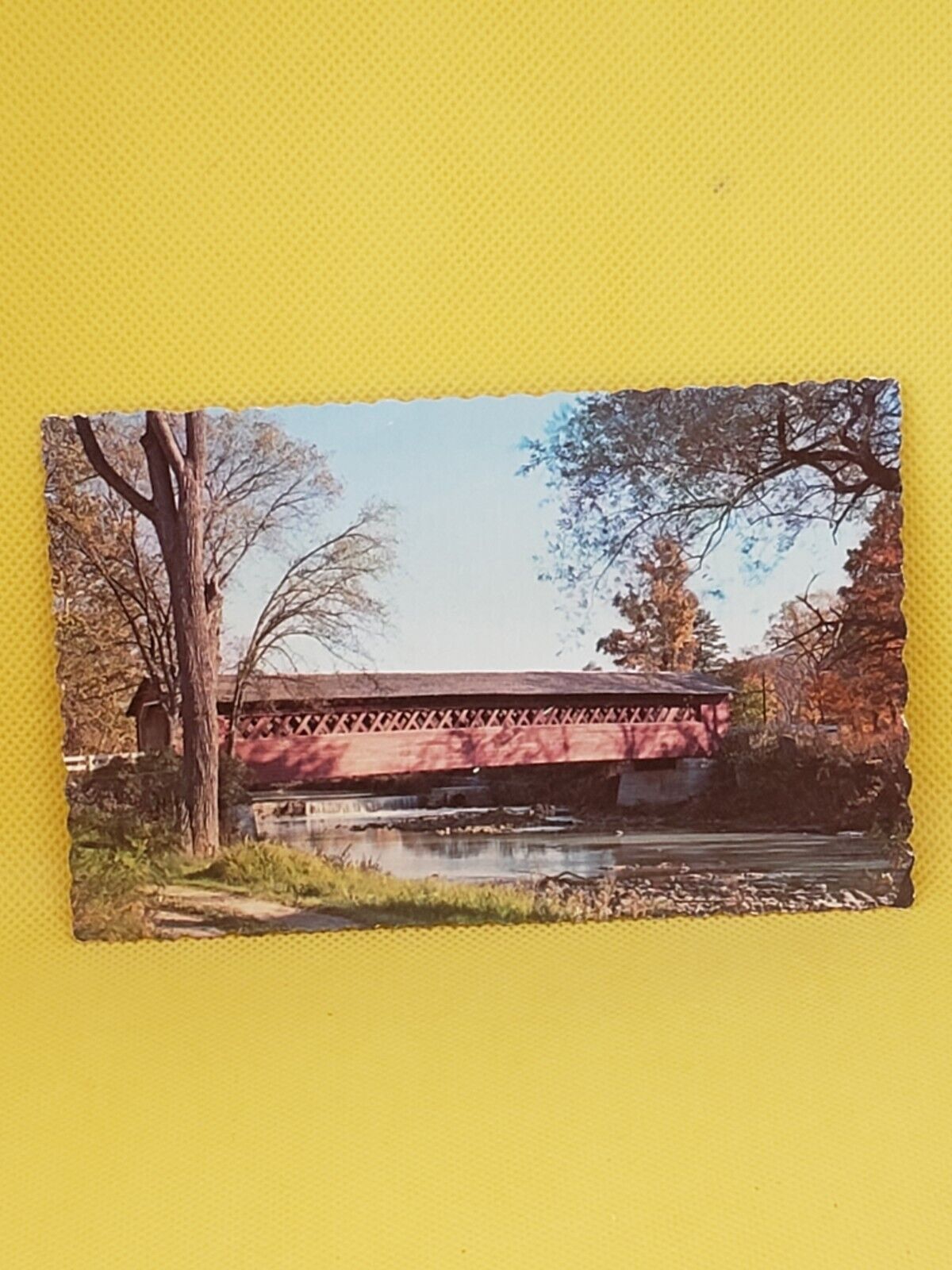 Postcard Henry Covered Bridge Bennington Vermont #246
