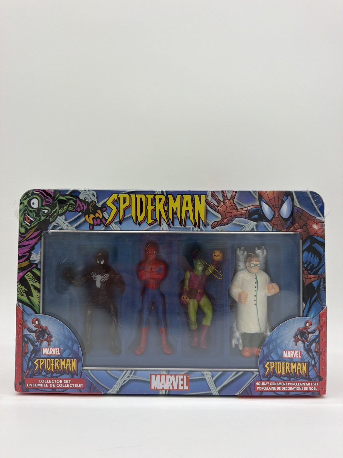 Kurt Adler Marvel Spider-Man Porcelain Ornament Gift Set of 4 Goblin 2004 Sealed