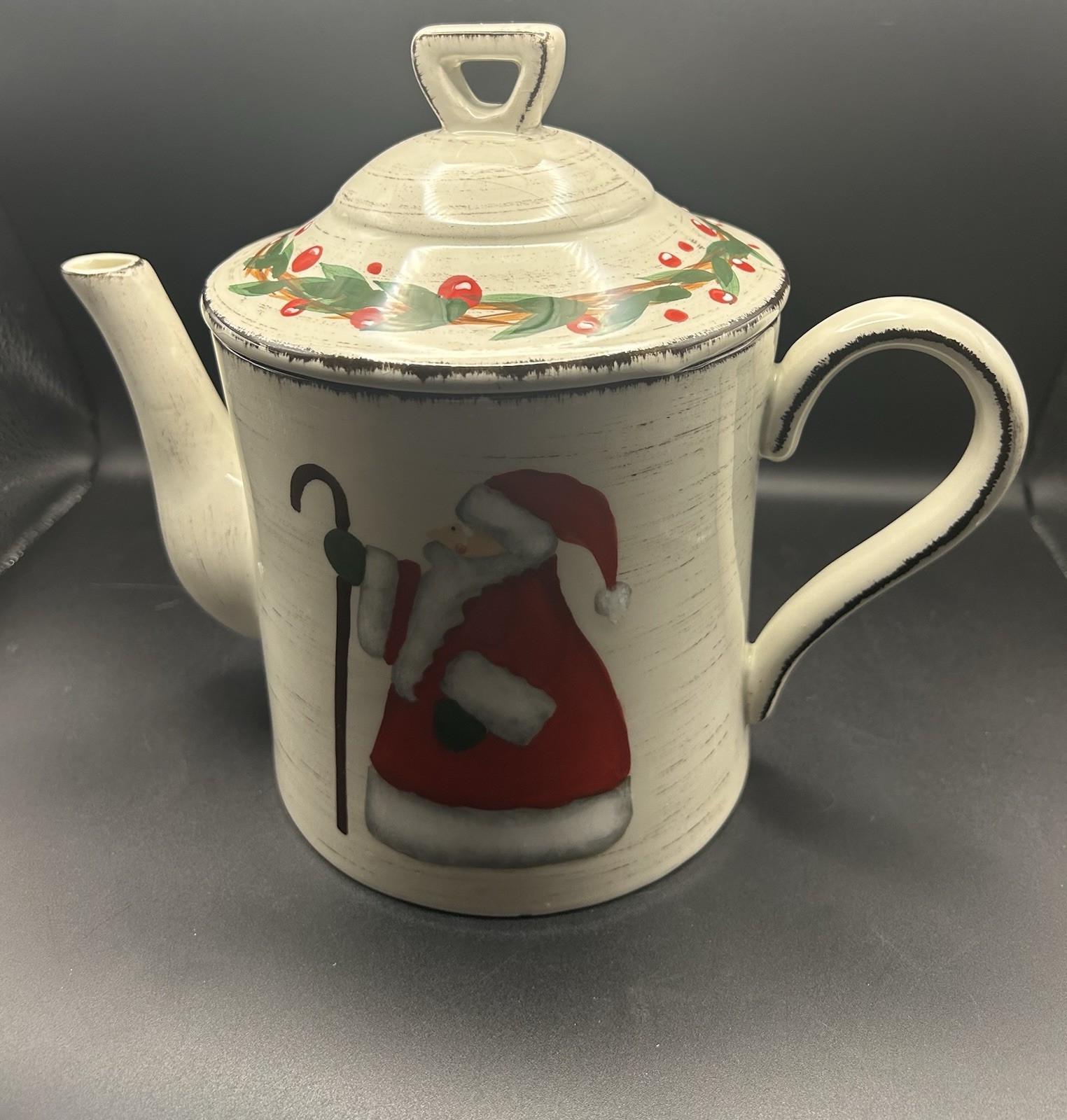Vintage Bella Casa By Ganz Christmas Santa Teapot Vintage Bella Casa By Ganz Christmas Santa Teapot