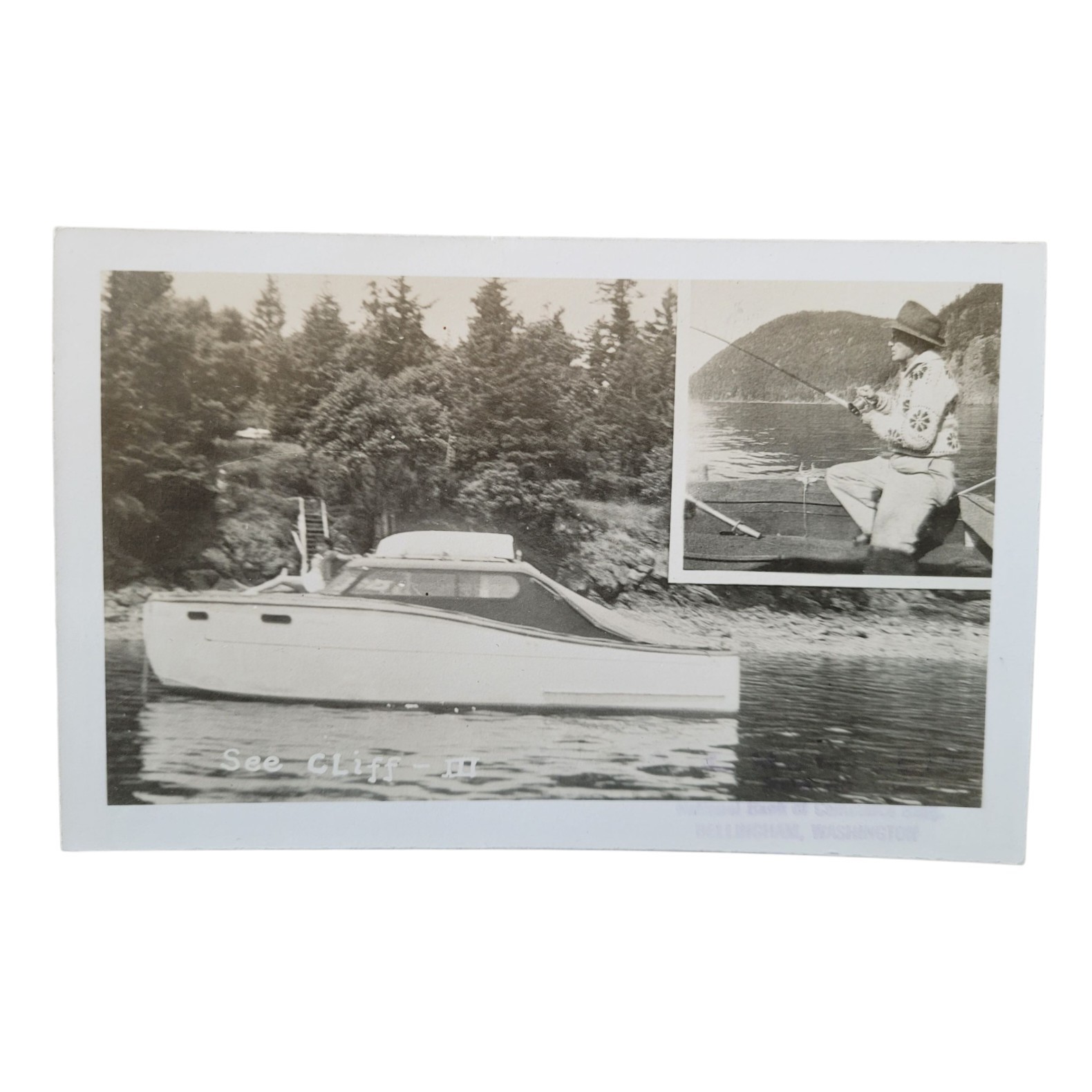 Bellingham WA Cliff K. McMillin Fishing Realtor Port Commissioner RPPC c.1940s