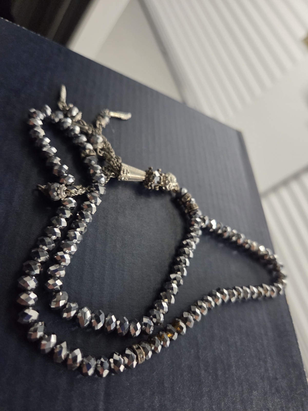 Tribal style Necklace Yoga Meditation Praying Gemstone 99 beads Handmade.