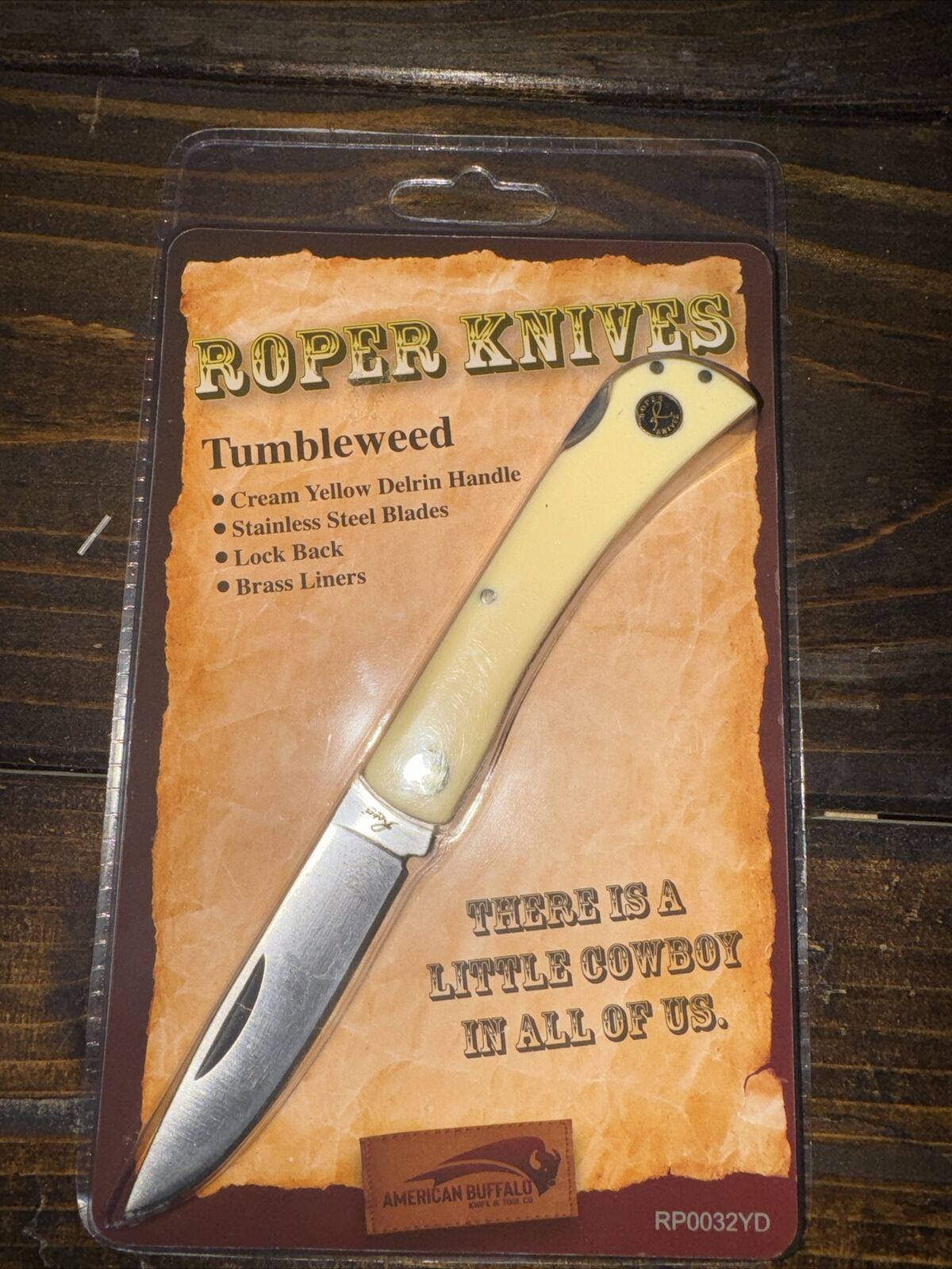 Roper Knife Tumbleweed RP0032YD (American Buffalo) New In Box