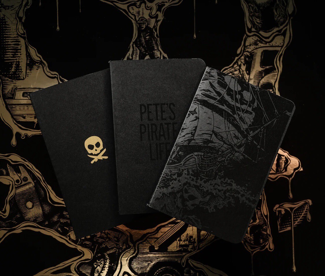 Pete's Pirate Life Notebook Note Pad 3 Pack Small Peter McKinnon PPL