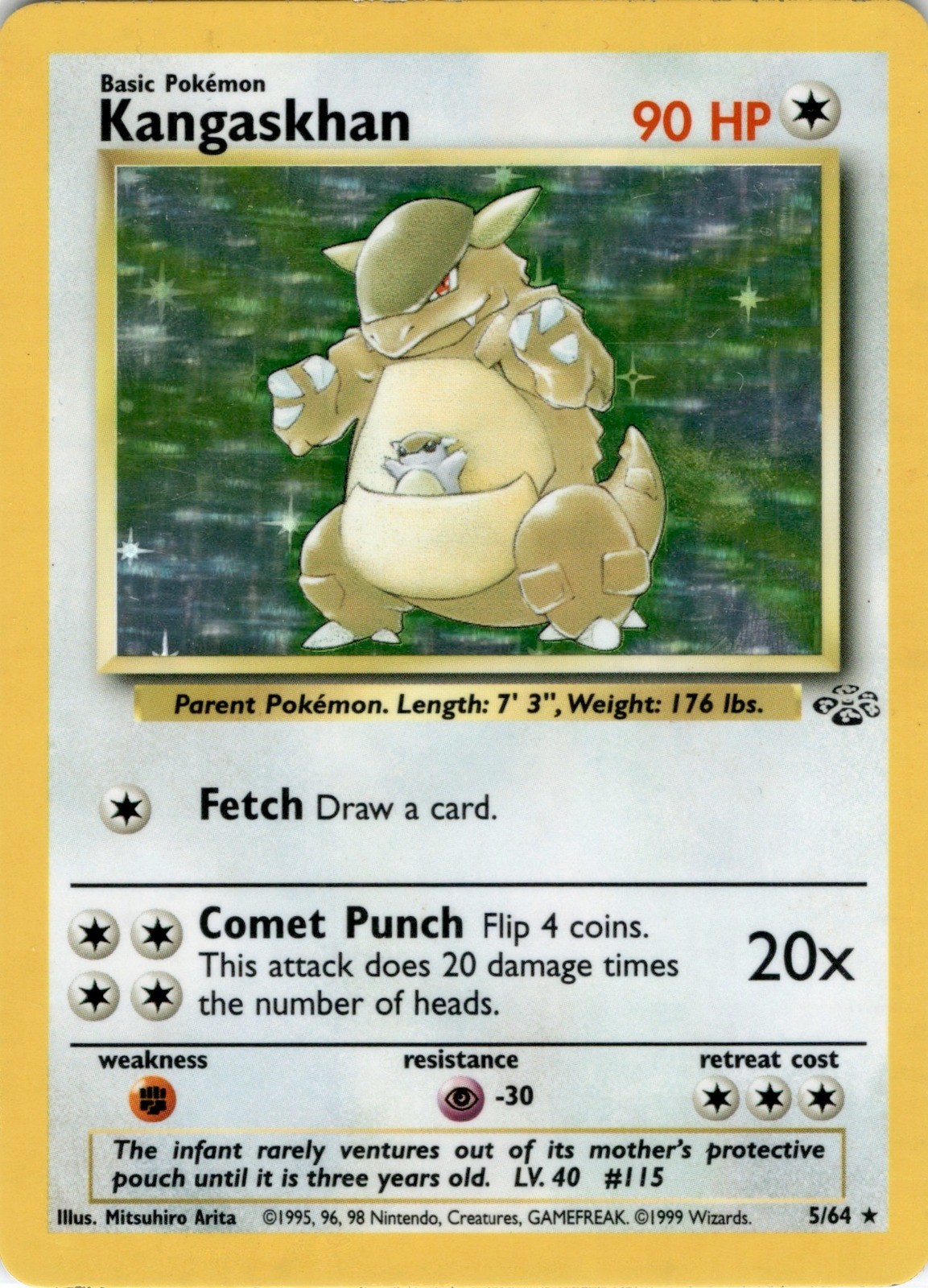 Kangaskhan (5) Holo Rare Jungle 05/64 LP