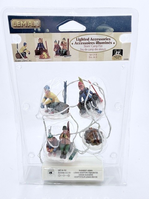 Lemax Village Collection Apres-Ski Figurines Winter Skiers Campfire Set of 4