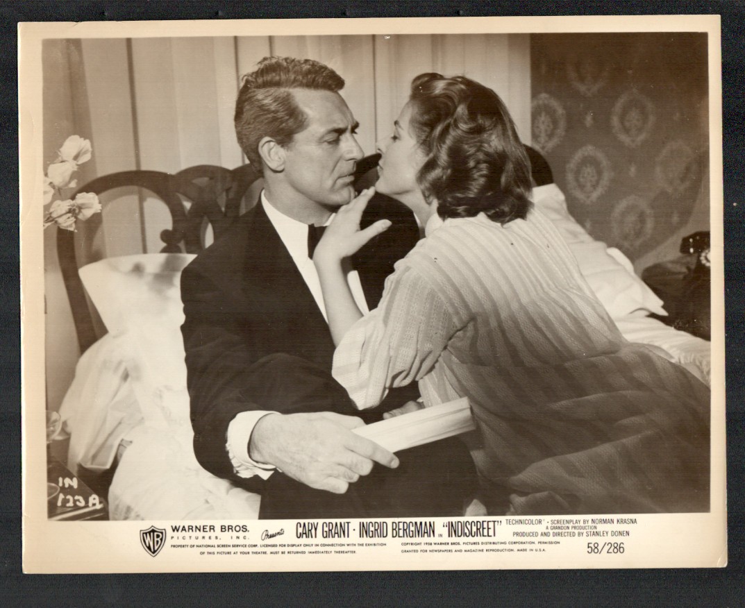 Indiscreet-Still-1958-8x10-Cary Grant, Ingrid Bergman, Warner Bros-VG/FN