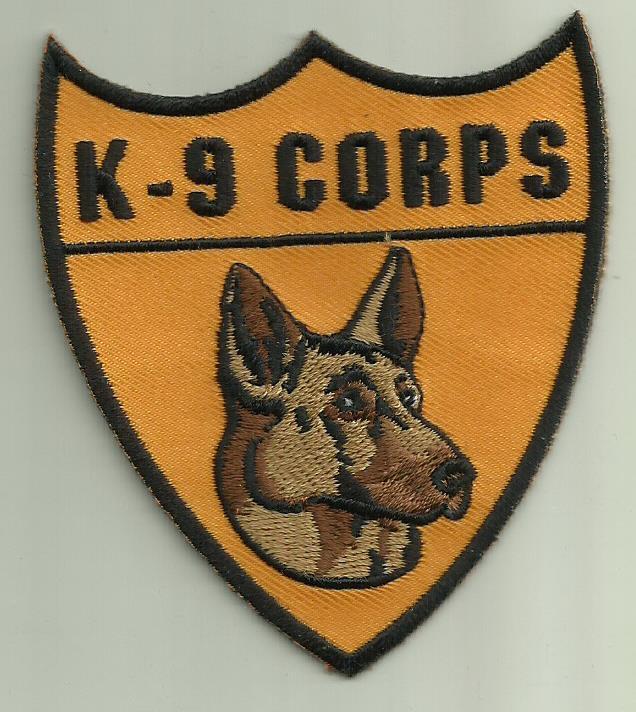 K-9 CORPS U.S.ARMY PATCH DOG HANDLER GERMAN SHEPHERD SOLDIER WAR PUPPY K9 POLICE