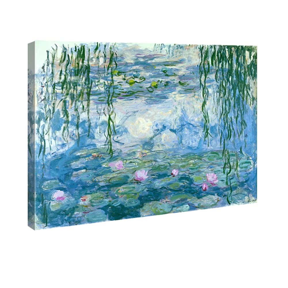 Wieco Art Water Lilies by Claude Monet Canvas Prints Giclee Artwork Wieco Art Water Lilies by Claude Monet Canvas Prints Giclee Artwork