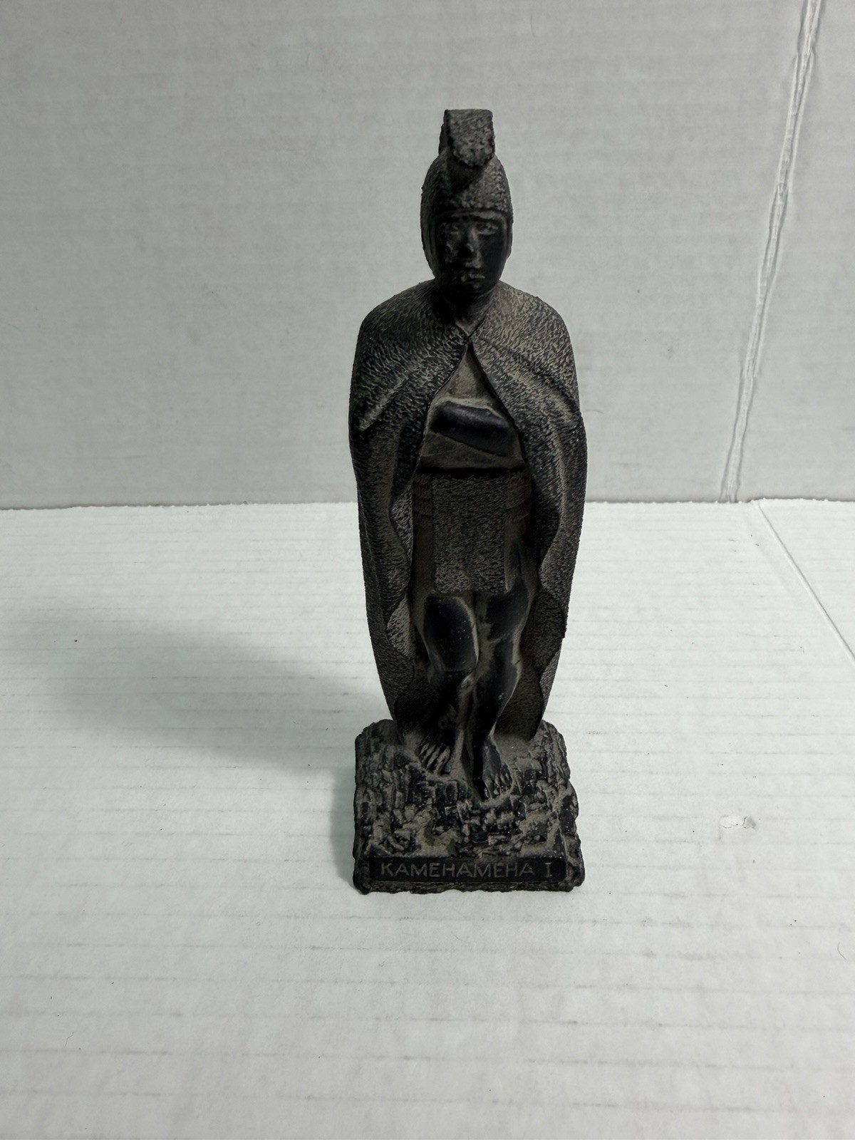 Vtg Black Coco Joe\'s Kamehameha Statue Hawaiian Lava Figure - 6\