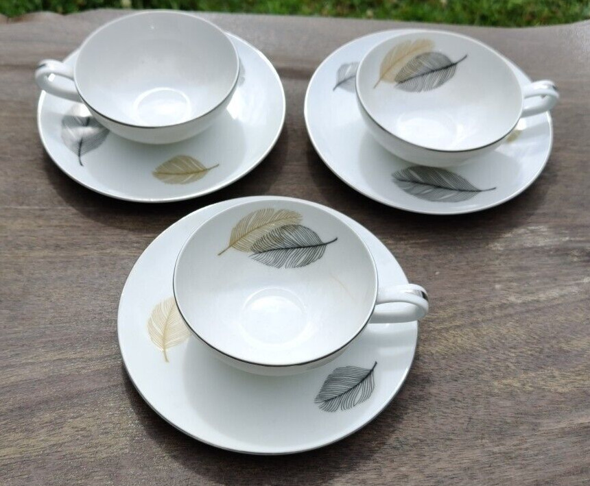 Narumi BARCLAY Coffee Tea Cup And Saucer Set Lot Of 3 Made In Japan
