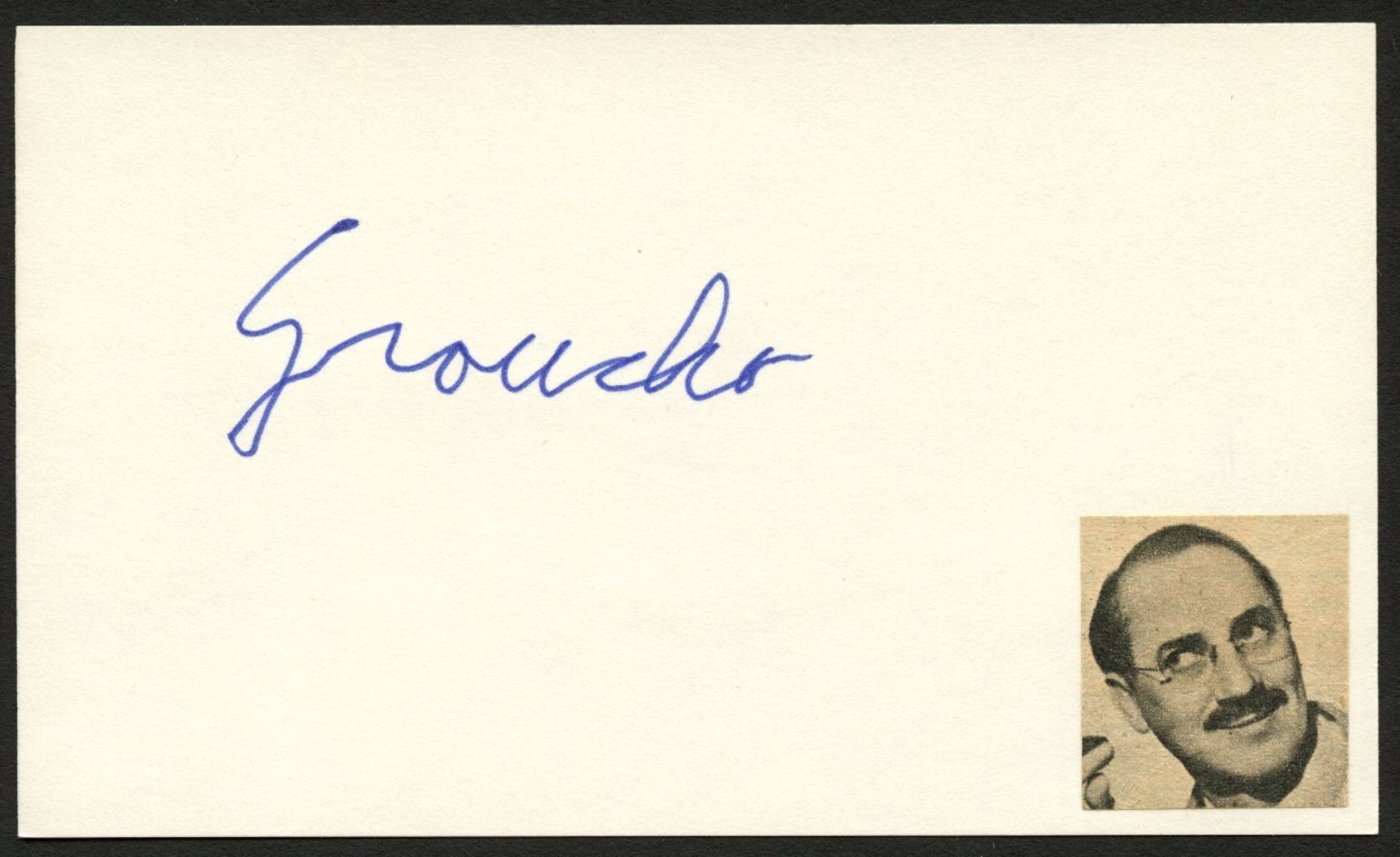 Groucho Marx signed autograph 3x5 index card Actor & Comedian PSA Cert