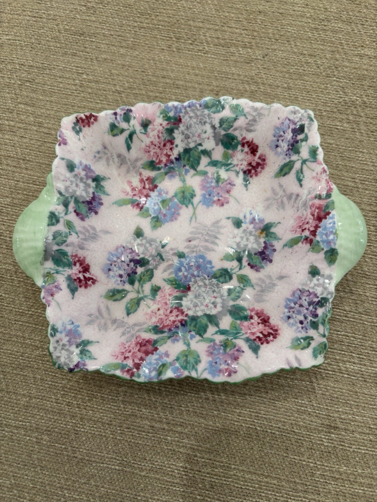 Vintage Shelley England Pink Summer Glory Dainty Sweetmeat Dish Or Pin Tray