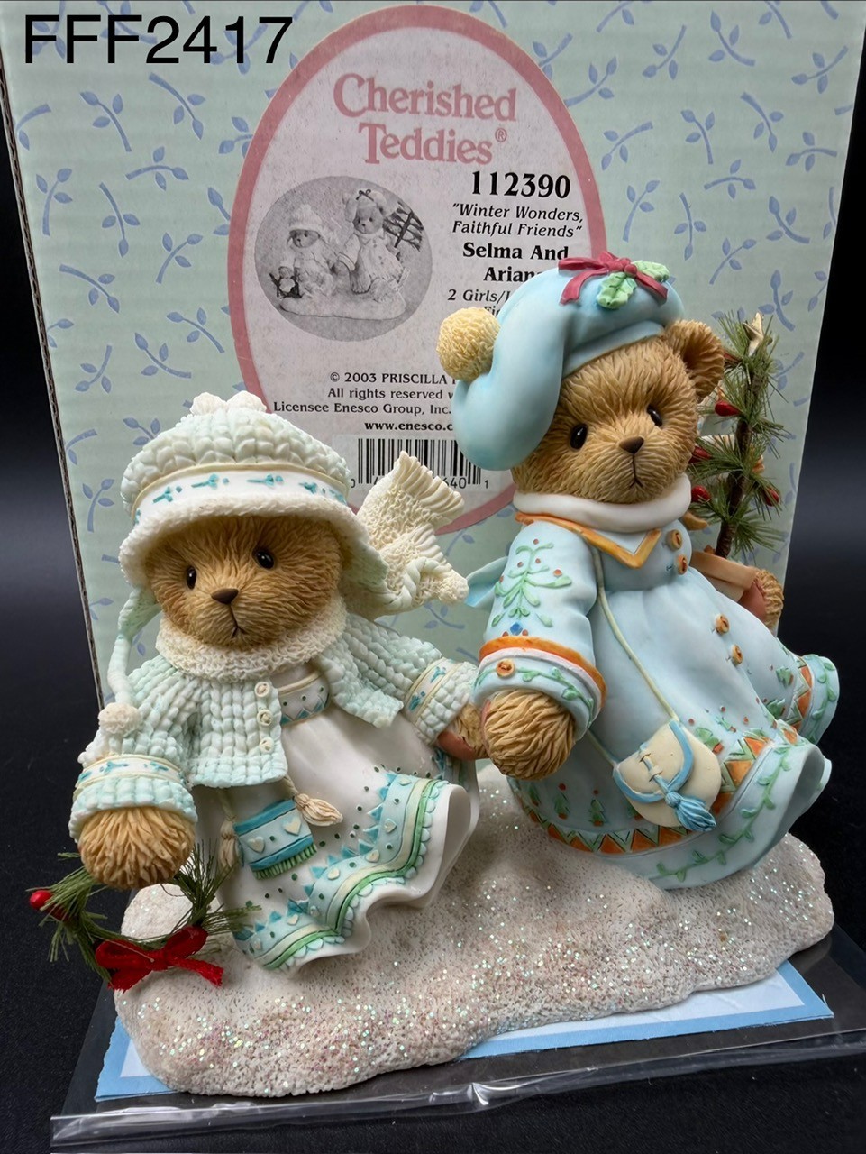 2003 Enesco Cherished Teddies Selma & Ariana \