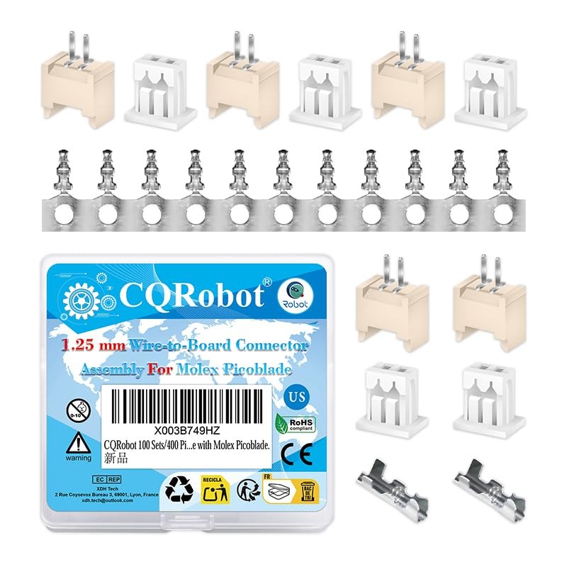 CQRobot JST GH 1.25mm 2-Pin Electronic Connector Kit White