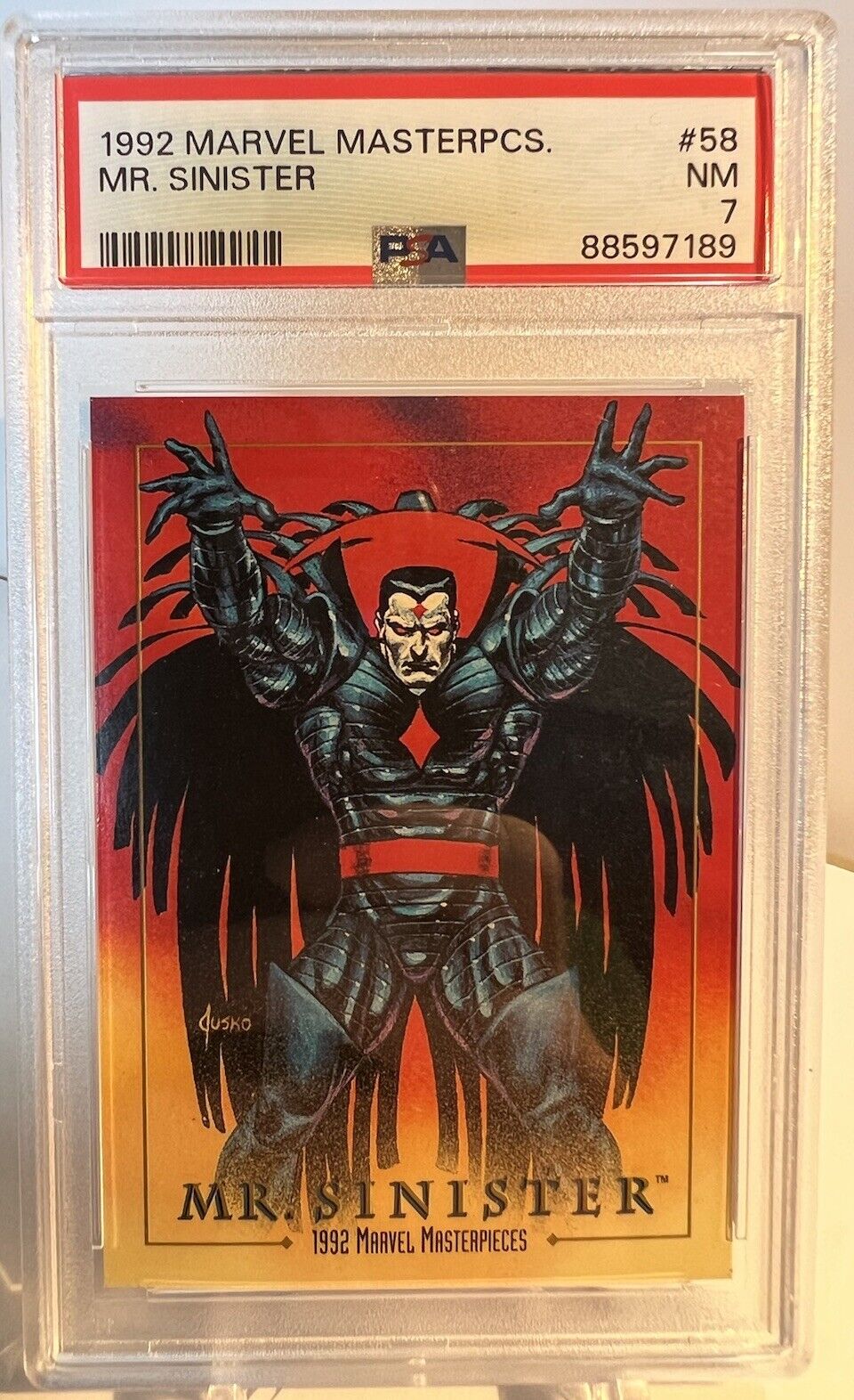 Mr. Sinister 1992 Skybox Marvel Masterpieces #58 PSA 7 Near Mint | Ships Free