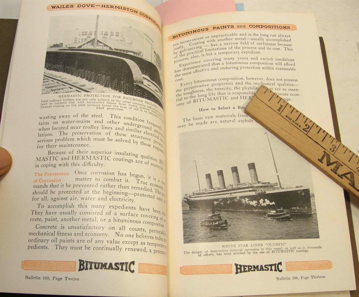 1921 WAILES DOVE HERMISTON ILLUSTRATED ADVERTISING BOOKLET BITUMINOUS SHIP PAINT 1921 WAILES DOVE HERMISTON ILLUSTRATED ADVERTISING BOOKLET BITUMINOUS SHIP PAINT
