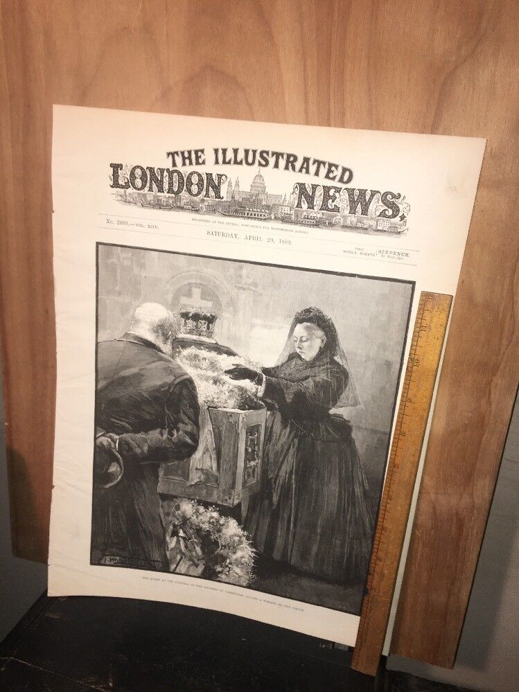 Illustrated London News April 20,1889, Cover Of Queen At The Funeral Of Dutchess