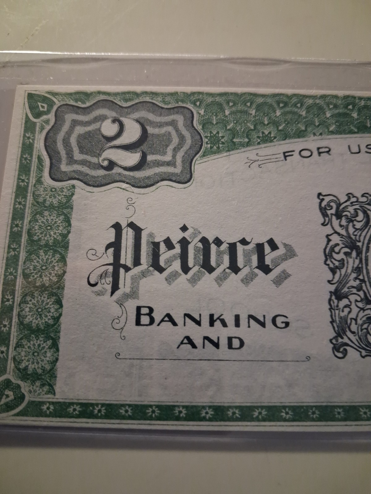 SLING'S🪙RARE 1917 $2 Peirce School Banking & Business Currency Philadelphia PA 
