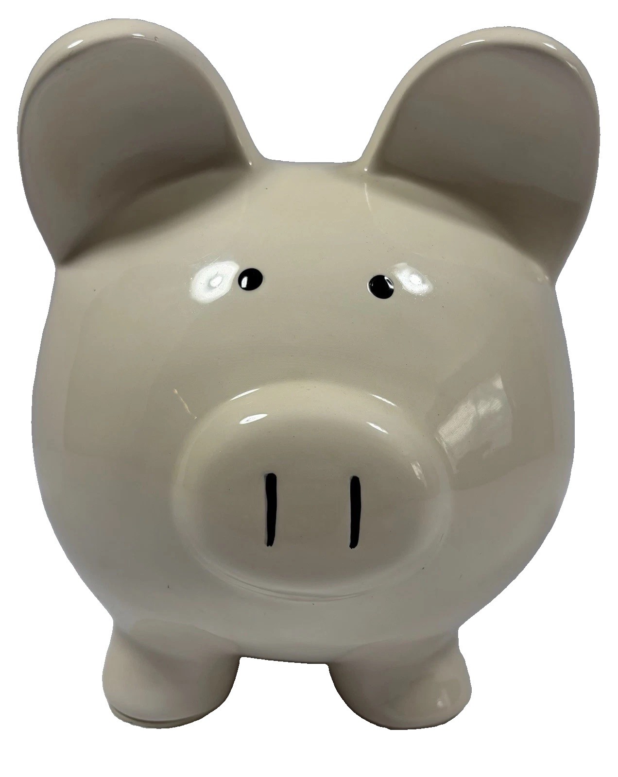 Large White Ceramic Piggy Bank see photos. you could personalize it with markers