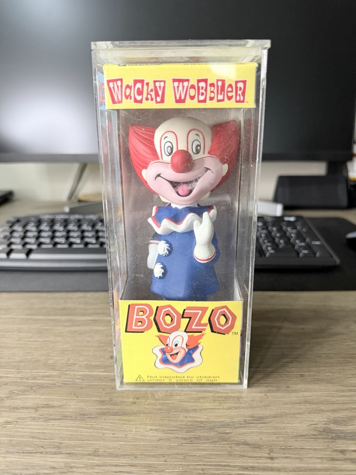 Vintage 2001 Funko Wacky Wobbler Bozo The Clown Bobblehead Original Box w Case Vintage 2001 Funko Wacky Wobbler Bozo The Clown Bobblehead Original Box w Case