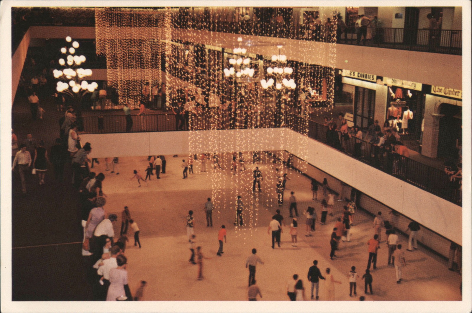 Houston, Texas TX The Galleria Ice Skating Rink Original Vintage Postcard Houston, Texas TX The Galleria Ice Skating Rink Original Vintage Postcard