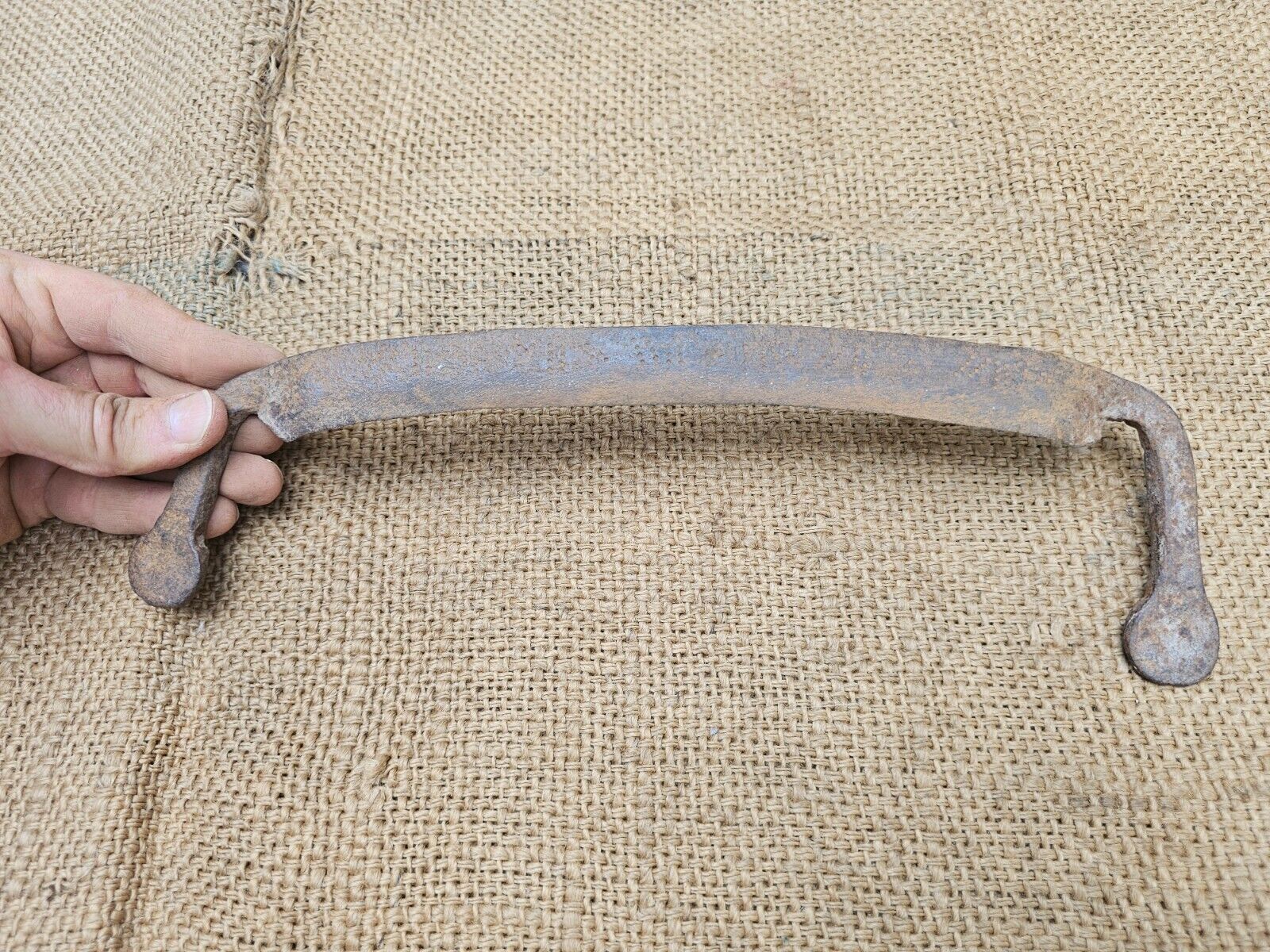 ANTIQUE HAND FORGED VINATGE WOODWORKING SCORP COOPERS SHAVE DRAWKNIFE TOOL