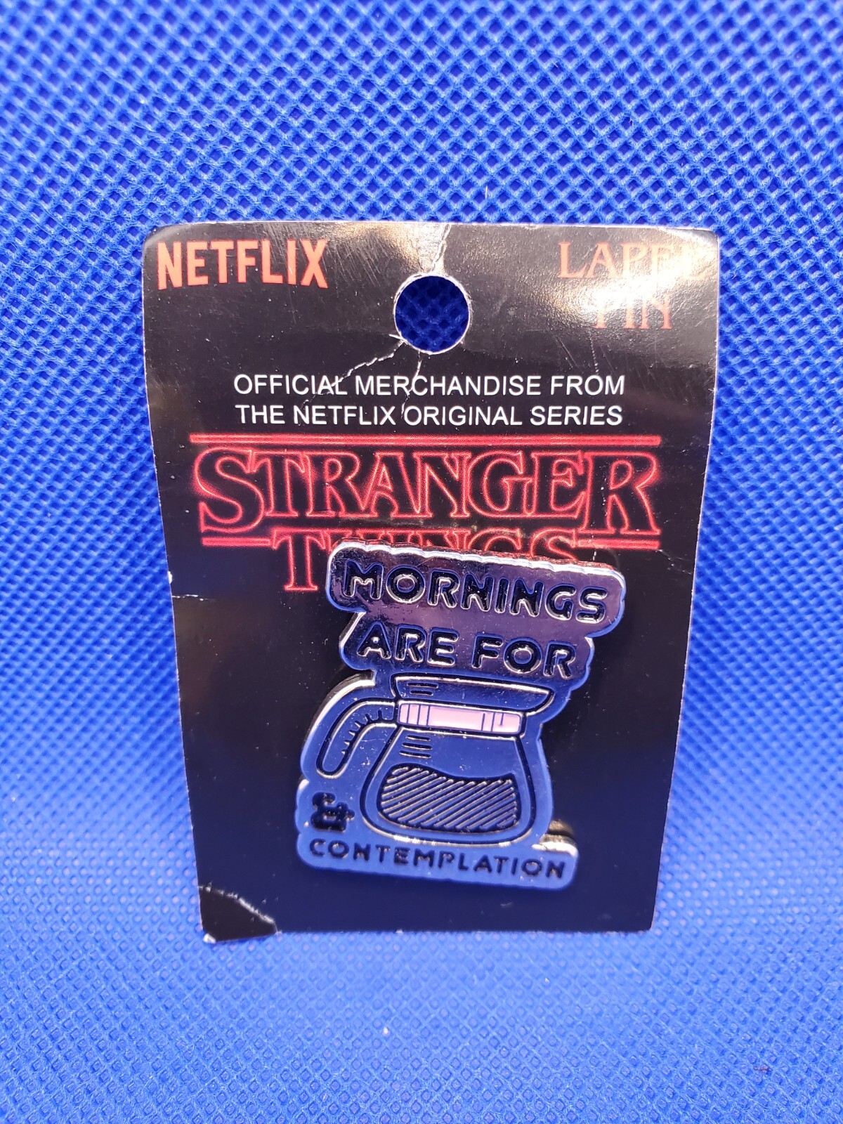 Stranger Things Coffee Pot Novelty Mornings are for Coffee and Contemplation Pin