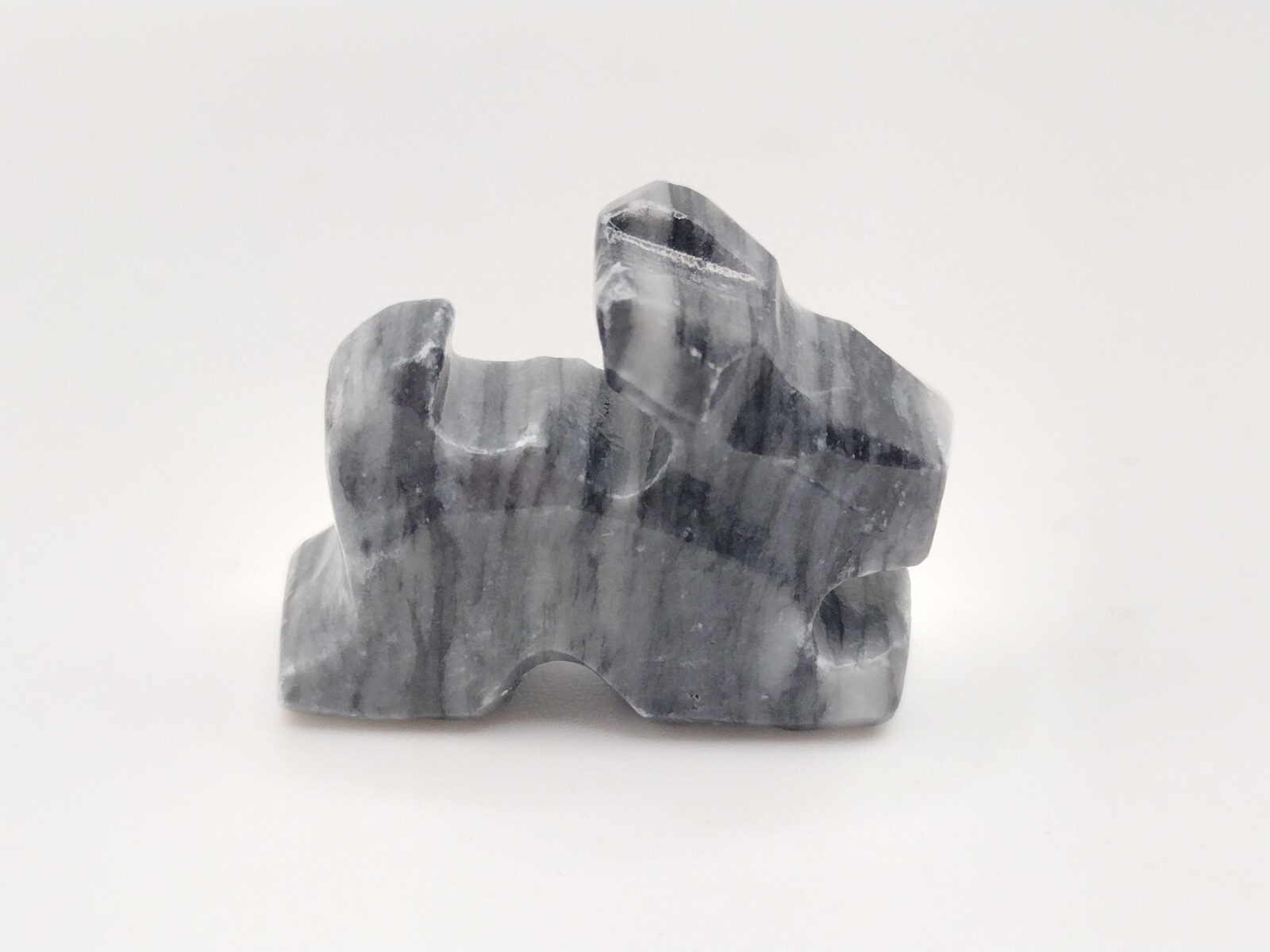 Vintage Miniature Hand  Carved Stone Rabbit Sculpture From Mexico 