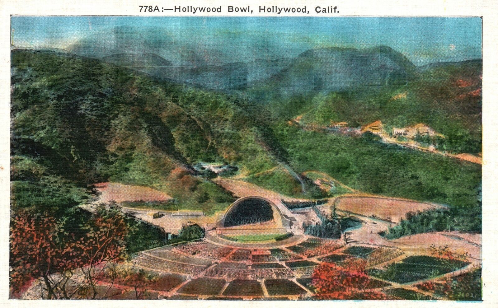 Vintage Postcard Hollywood Bowl Hollywood California CA M. Kashower Co.Pub.